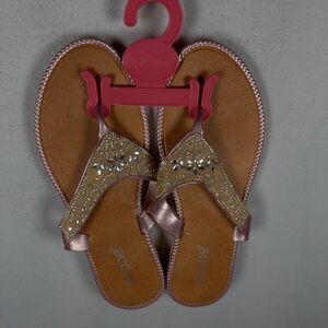 Bebe Slip on Women's Sandals Color Pink Thong Size 10